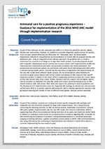 RESEARCH TO EXPAND ACCESS TO Heat-Stable Carbetocin for the Treatment of Postpartum Haemorrhage (REACH)